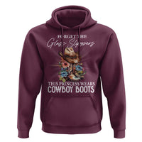 Funny Cowgirl Hoodie Forget Glass Slippers This Princess Wears Boots Western - Wonder Print Shop