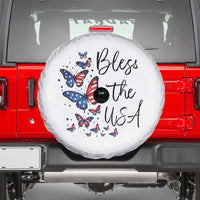 Bless The USA 4th of July Spare Tire Cover Patriotic American Flag Butterfly Independence Day