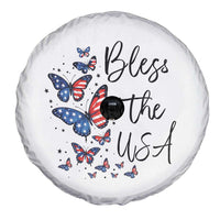 Bless The USA 4th of July Spare Tire Cover Patriotic American Flag Butterfly Independence Day