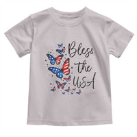 Bless The USA 4th of July Toddler T Shirt Patriotic American Flag Butterfly Independence Day
