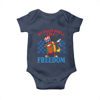 Funny My Farts Smell Like Freedom Baby Onesie July 4th Hot Dog Lover - Wonder Print Shop