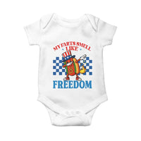 Funny My Farts Smell Like Freedom Baby Onesie July 4th Hot Dog Lover - Wonder Print Shop