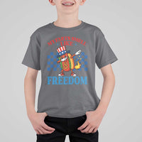 Funny My Farts Smell Like Freedom T Shirt For Kid July 4th Hot Dog Lover - Wonder Print Shop