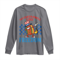 Funny My Farts Smell Like Freedom Long Sleeve Shirt July 4th Hot Dog Lover - Wonder Print Shop