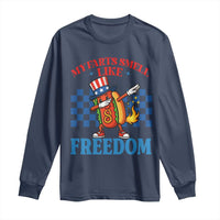 Funny My Farts Smell Like Freedom Long Sleeve Shirt July 4th Hot Dog Lover - Wonder Print Shop