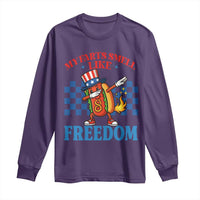 Funny My Farts Smell Like Freedom Long Sleeve Shirt July 4th Hot Dog Lover - Wonder Print Shop
