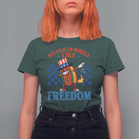Funny My Farts Smell Like Freedom T Shirt For Women July 4th Hot Dog Lover - Wonder Print Shop