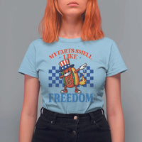 Funny My Farts Smell Like Freedom T Shirt For Women July 4th Hot Dog Lover - Wonder Print Shop