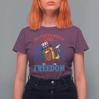 Funny My Farts Smell Like Freedom T Shirt For Women July 4th Hot Dog Lover - Wonder Print Shop