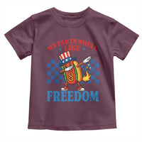 Funny My Farts Smell Like Freedom Toddler T Shirt July 4th Hot Dog Lover - Wonder Print Shop