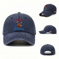 Funny My Farts Smell Like Freedom Washed Cotton Baseball Cap July 4th Hot Dog Lover