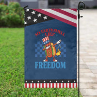 Funny My Farts Smell Like Freedom Garden Flag July 4th Hot Dog Lover