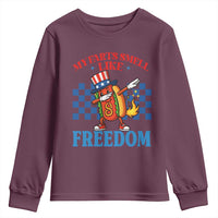 Funny My Farts Smell Like Freedom Youth Sweatshirt July 4th Hot Dog Lover - Wonder Print Shop