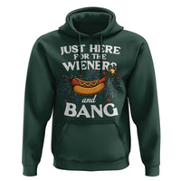 Funny Just Here For The Wieners And Bang Hoodie 4th Of July Hot Dog Lover Fireworks - Wonder Print Shop