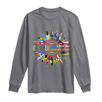 Funny Caribbean American Heritage Month Long Sleeve Shirt Flower