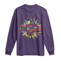 Funny Caribbean American Heritage Month Long Sleeve Shirt Flower