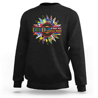 Funny Caribbean American Heritage Month Sweatshirt Flower