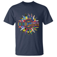 Funny Caribbean American Heritage Month T Shirt Flower