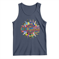 Funny Caribbean American Heritage Month Tank Top Flower