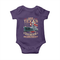 USS Texas Been There Done That And Damn Proud Of It Baby Onesie Battleship USA American Flag