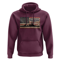 USS Texas BB35 WW1 WW2 Battleship USA American Flag Hoodie