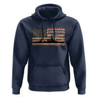 USS Texas BB35 WW1 WW2 Battleship USA American Flag Hoodie