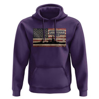 USS Texas BB35 WW1 WW2 Battleship USA American Flag Hoodie