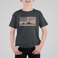 USS Texas BB35 WW1 WW2 Battleship USA American Flag T Shirt For Kid