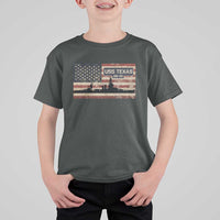 USS Texas BB35 WW1 WW2 Battleship USA American Flag T Shirt For Kid