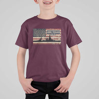 USS Texas BB35 WW1 WW2 Battleship USA American Flag T Shirt For Kid