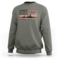 USS Texas BB35 WW1 WW2 Battleship USA American Flag Sweatshirt