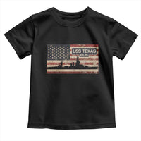 USS Texas BB35 WW1 WW2 Battleship USA American Flag Toddler T Shirt