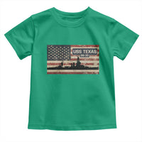 USS Texas BB35 WW1 WW2 Battleship USA American Flag Toddler T Shirt