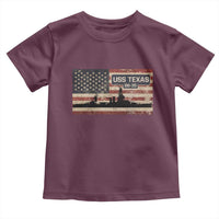 USS Texas BB35 WW1 WW2 Battleship USA American Flag Toddler T Shirt
