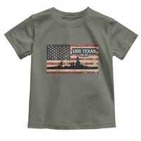 USS Texas BB35 WW1 WW2 Battleship USA American Flag Toddler T Shirt