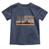 USS Texas BB35 WW1 WW2 Battleship USA American Flag Toddler T Shirt