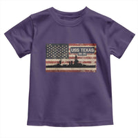 USS Texas BB35 WW1 WW2 Battleship USA American Flag Toddler T Shirt