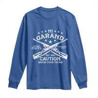 M1 Garand Rifle Gun WWII Watch Your Thumb EST 1936 Long Sleeve Shirt