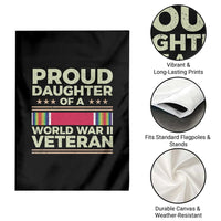 Proud Daughter Of A World War II Veteran Garden Flag US WWII Vet - Wonder Print Shop