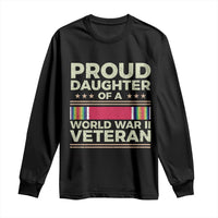 Proud Daughter Of A World War II Veteran Long Sleeve Shirt US WWII Vet - Wonder Print Shop
