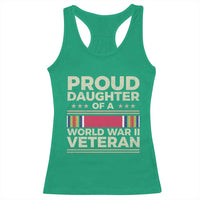 Proud Daughter Of A World War II Veteran Racerback Tank Top US WWII Vet - Wonder Print Shop