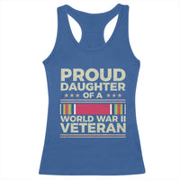 Proud Daughter Of A World War II Veteran Racerback Tank Top US WWII Vet - Wonder Print Shop