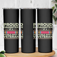 Proud Daughter Of A World War II Veteran Skinny Tumbler US WWII Vet - Wonder Print Shop