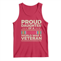 Proud Daughter Of A World War II Veteran Tank Top US WWII Vet - Wonder Print Shop