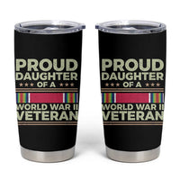 Proud Daughter Of A World War II Veteran Tumbler Cup US WWII Vet - Wonder Print Shop