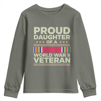 Proud Daughter Of A World War II Veteran Youth Sweatshirt US WWII Vet - Wonder Print Shop