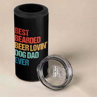 Best Bearded Beer Loving Dog Dad Ever 4 in 1 Can Cooler Tumbler Pet Lover Father's Day