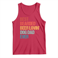 Best Bearded Beer Loving Dog Dad Ever Tank Top Pet Lover Father's Day