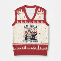 America Celebrating 250 Years Of Rejecting Kings 4th of July V-Neck Knit Sweater Vest