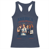 America Celebrating 250 Years Of Rejecting Kings 4th of July Racerback Tank Top
